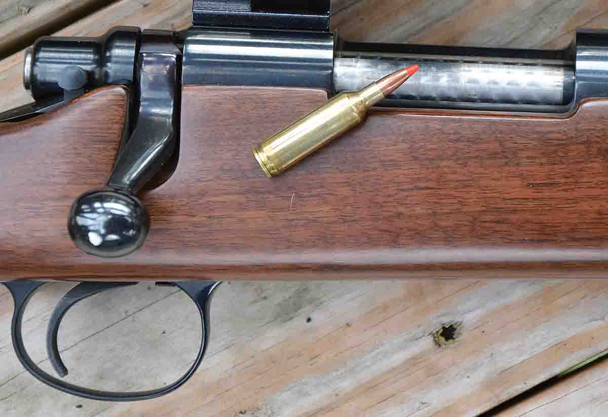 Years after selling his O’Brien rifle, Layne, overcome with nostalgia, bought this Model 700 that had been rebarreled to .17 Mach IV.
